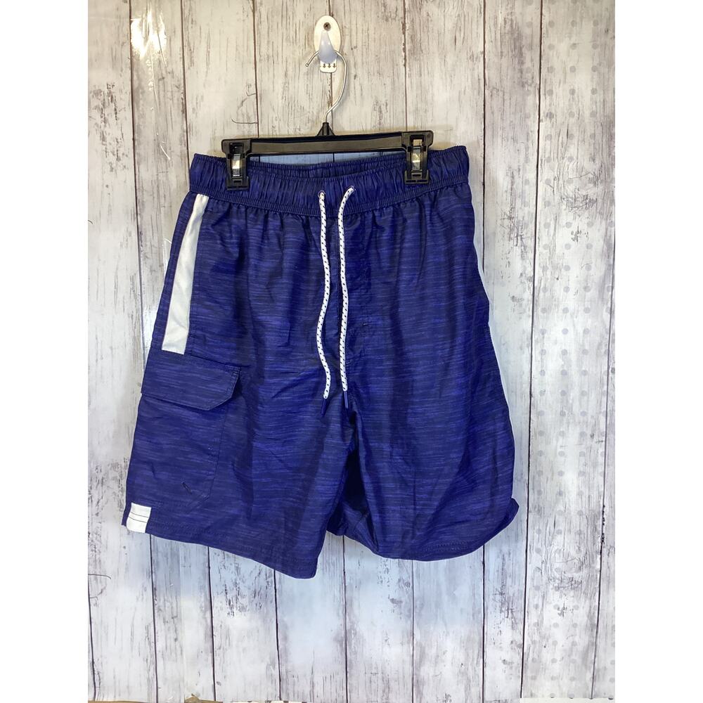 New Surf Zone Board Shorts Swim Trunks Purple Stripe Quick Dry Men's Size M